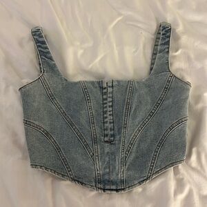 Jean/denim corset/bustier
